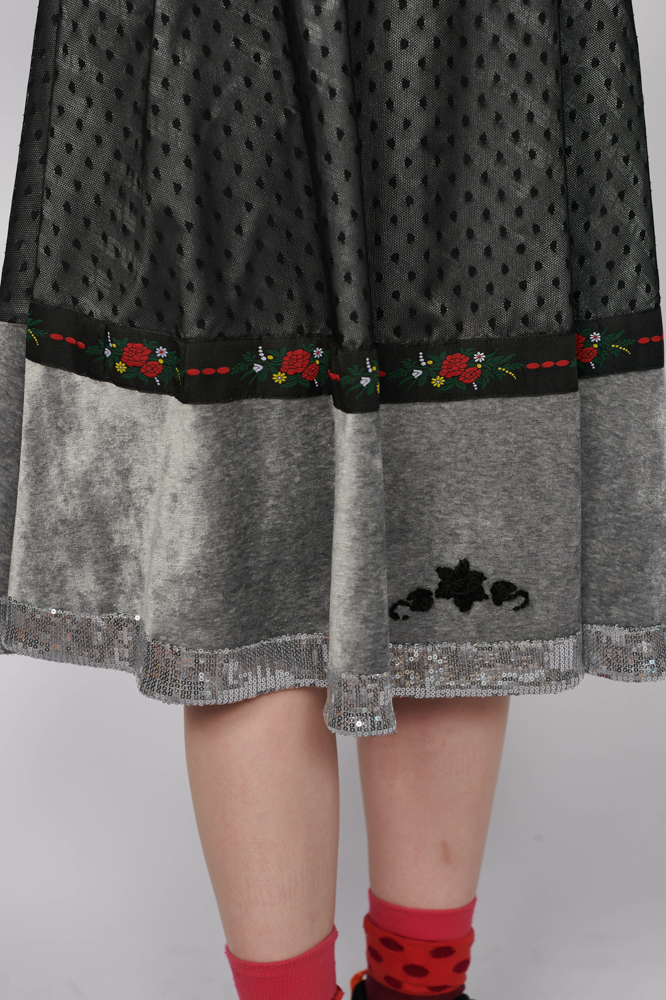Skirt HANA. Natural fabrics, original design, handmade embroidery