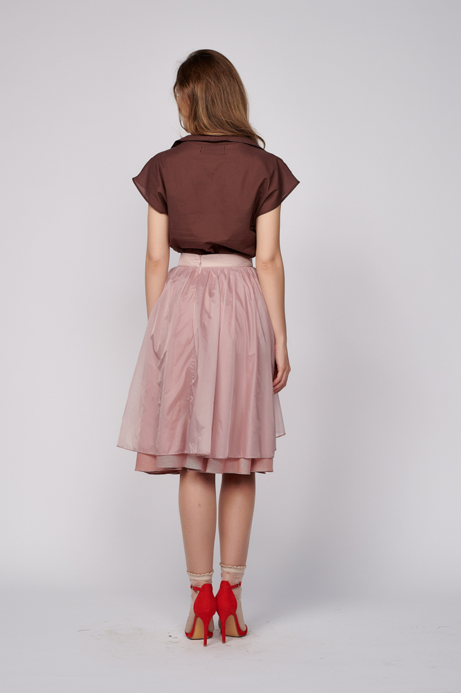 GOGA R skirt. Natural fabrics, original design, handmade embroidery