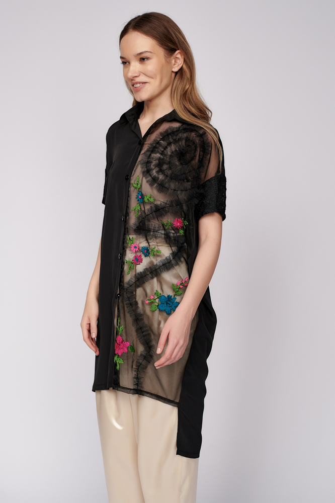 Shirt CALINA N. Natural fabrics, original design, handmade embroidery