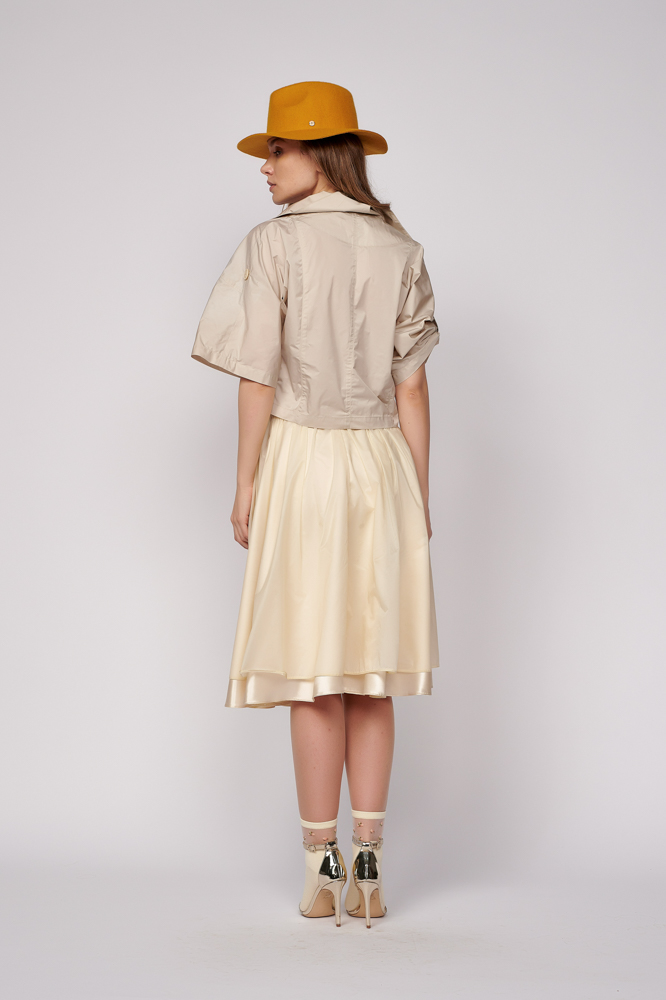 GOGA B skirt. Natural fabrics, original design, handmade embroidery