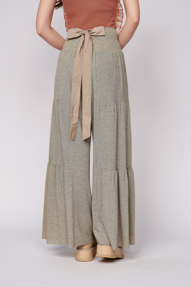 Pantalon ABEL AU. Materiale naturale, design unicat, cu broderie si aplicatii handmade