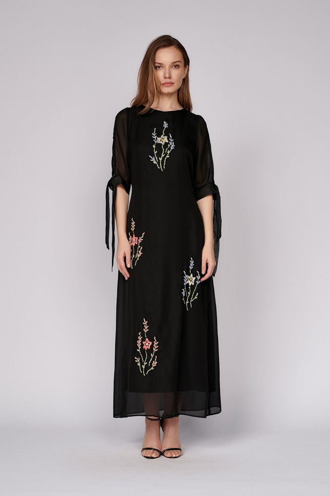 Dress ALIZA N. Natural fabrics, original design, handmade embroidery