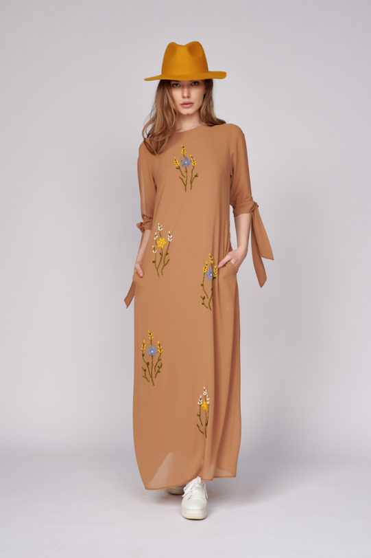 Dress ALIZA M. Natural fabrics, original design, handmade embroidery