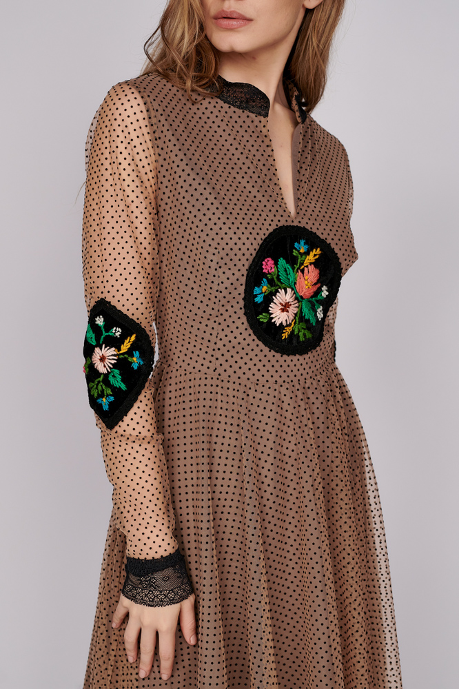 LUY dress. Natural fabrics, original design, handmade embroidery