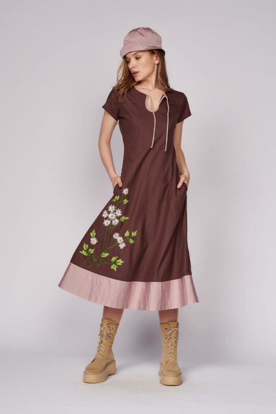 Dress SARY M. Natural fabrics, original design, handmade embroidery