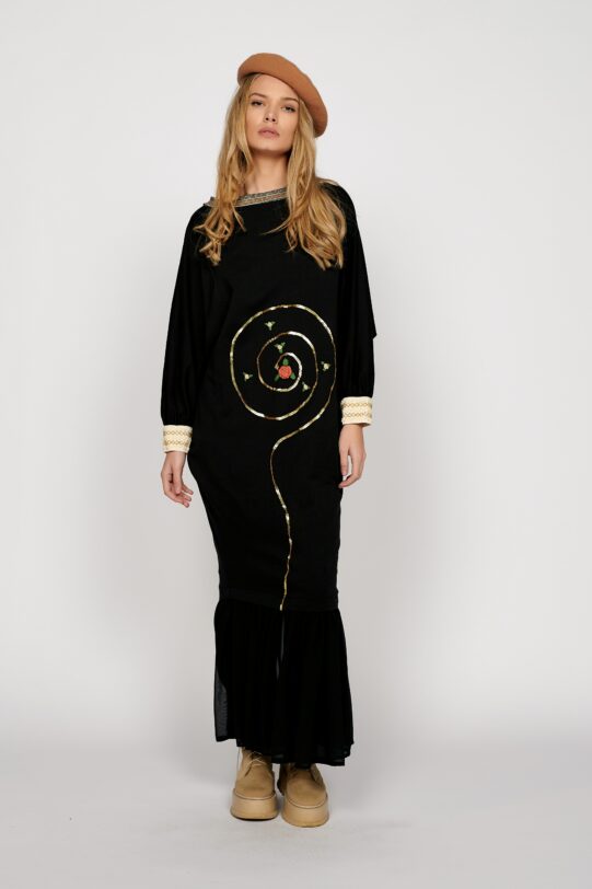 Dress IVANA. Natural fabrics, original design, handmade embroidery