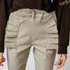 Pantalon LUBA B. Materiale naturale, design unicat, cu broderie si aplicatii handmade