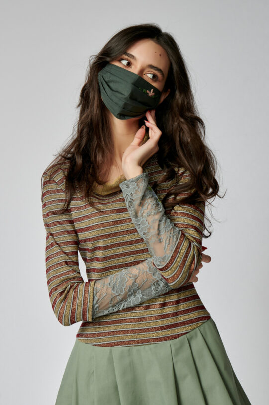 Mask K. Natural fabrics, original design, handmade embroidery
