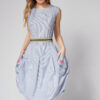Dress TARA BL. Natural fabrics, original design, handmade embroidery