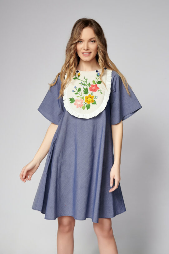 Dress JOANNA AL. Natural fabrics, original design, handmade embroidery