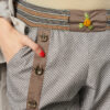 Pantalon UNIC. Materiale naturale, design unicat, cu broderie si aplicatii handmade