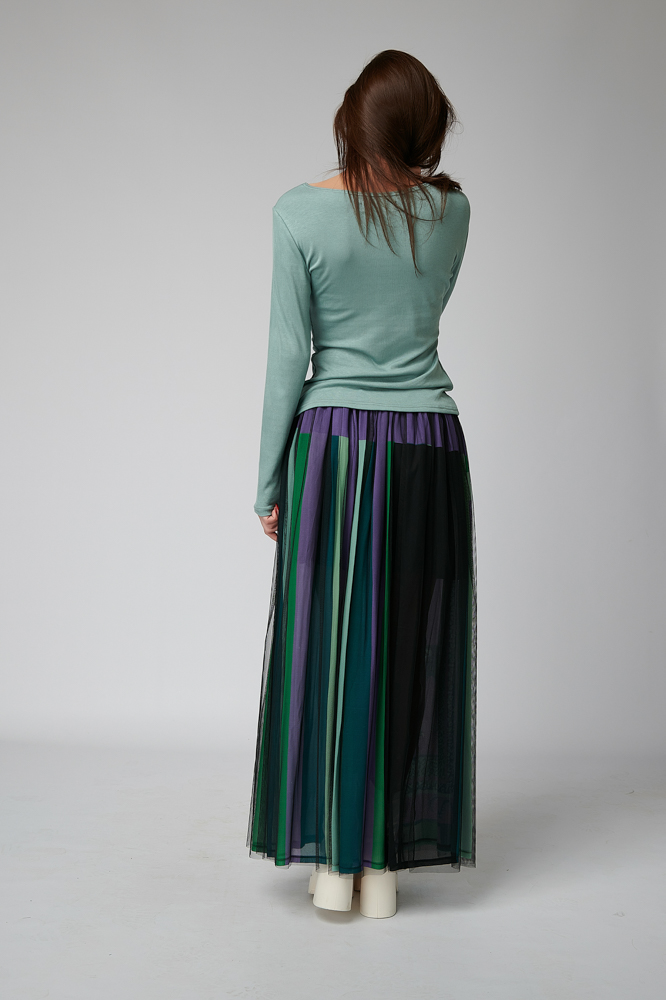 FLORA 21 L Skirt. Natural fabrics, original design, handmade embroidery