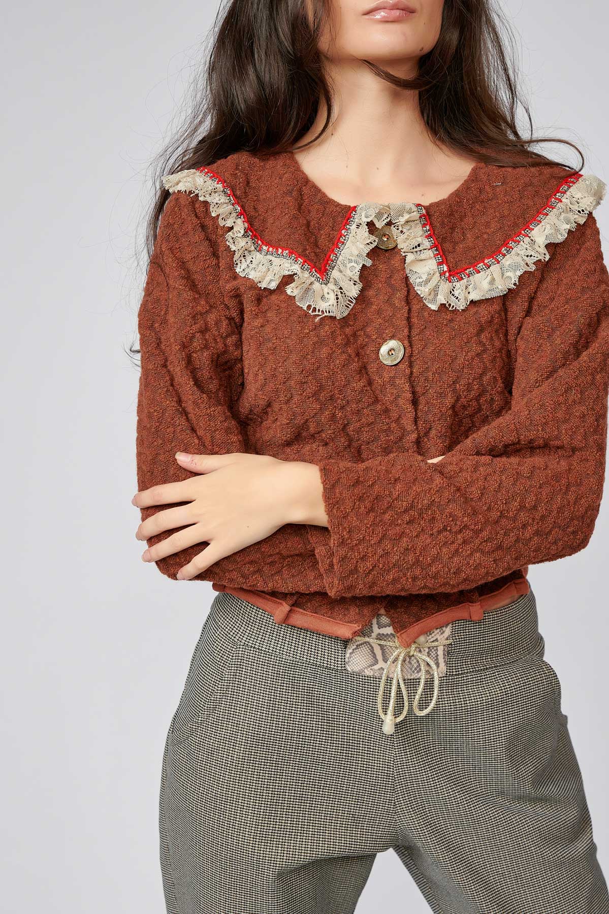 Juliana M Sweater. Natural fabrics, original design, handmade embroidery
