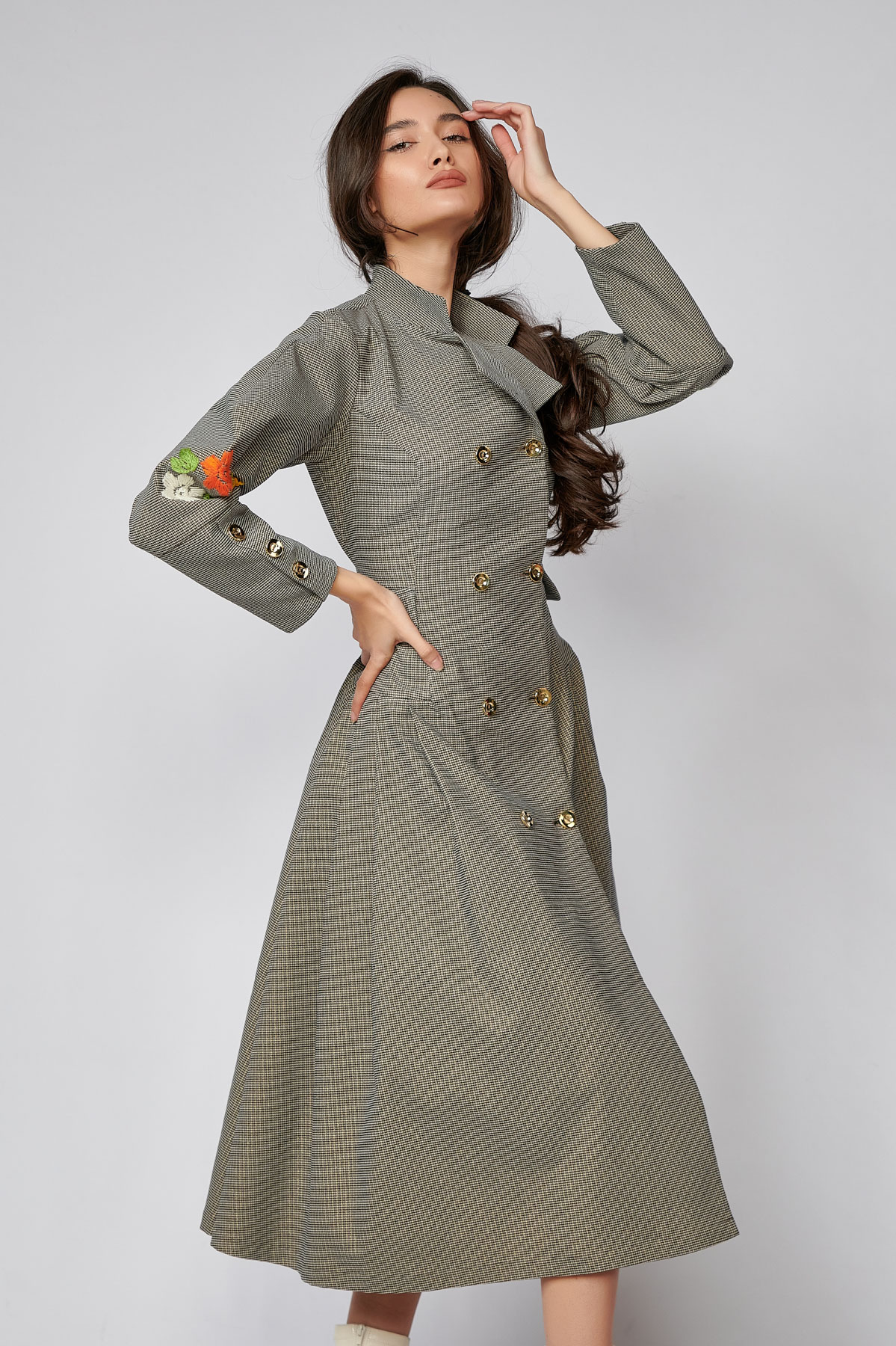 MILENA Dress. Natural fabrics, original design, handmade embroidery