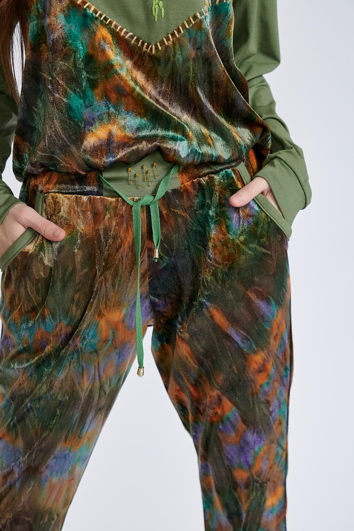 Pants Shay. Natural fabrics, original design, handmade embroidery
