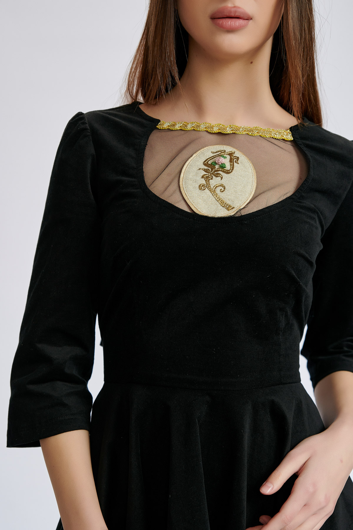 Dress GABRA 22. Natural fabrics, original design, handmade embroidery