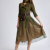 Dress MIRANDA 22 K. Natural fabrics, original design, handmade embroidery