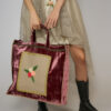 ACCESSORIES - Velvet bag. Natural fabrics, original design, handmade embroidery