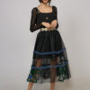 Skirt TANY 22. Natural fabrics, original design, handmade embroidery