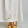 DITTA maxi skirt side by side with cream lace. Natural fabrics, original design, handmade embroidery