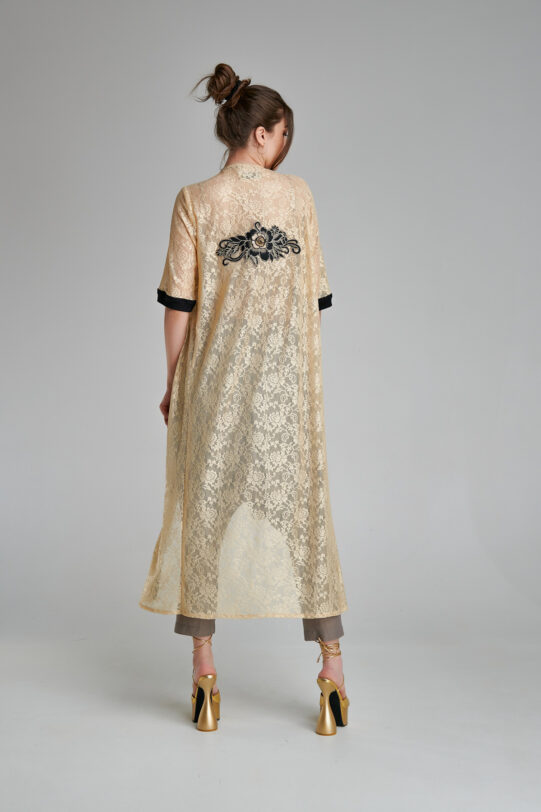 IZARA lace cardigan. Natural fabrics, original design, handmade embroidery