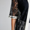IZARA black lace cardigan. Natural fabrics, original design, handmade embroidery