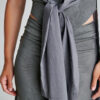 Camasa CAMY gri tip rochie din poplin. Materiale naturale, design unicat, cu broderie si aplicatii handmade