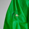 Pelerina ZURY verde de vara din fas. Materiale naturale, design unicat, cu broderie si aplicatii handmade