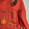 MANDY casual blouse with sport pocket. Natural fabrics, original design, handmade embroidery
