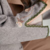 DAVI oversize cape made of wool fabric. Natural fabrics, original design, handmade embroidery