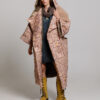 LEVI overcoat, lycra and synthetic fur, oversized. Natural fabrics, original design, handmade embroidery