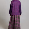 Pulover ADARA cu guler înalt din tricot mov. Materiale naturale, design unicat, cu broderie si aplicatii handmade