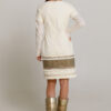 DRESS SASHA elegant white velvet. Natural fabrics, original design, handmade embroidery