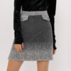 AMELL casual mini jersey skirt. Natural fabrics, original design, handmade embroidery