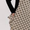 ROA cream jersey dress with polka dots. Natural fabrics, original design, handmade embroidery