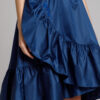 LAYLA blue skirt. Natural fabrics, original design, handmade embroidery