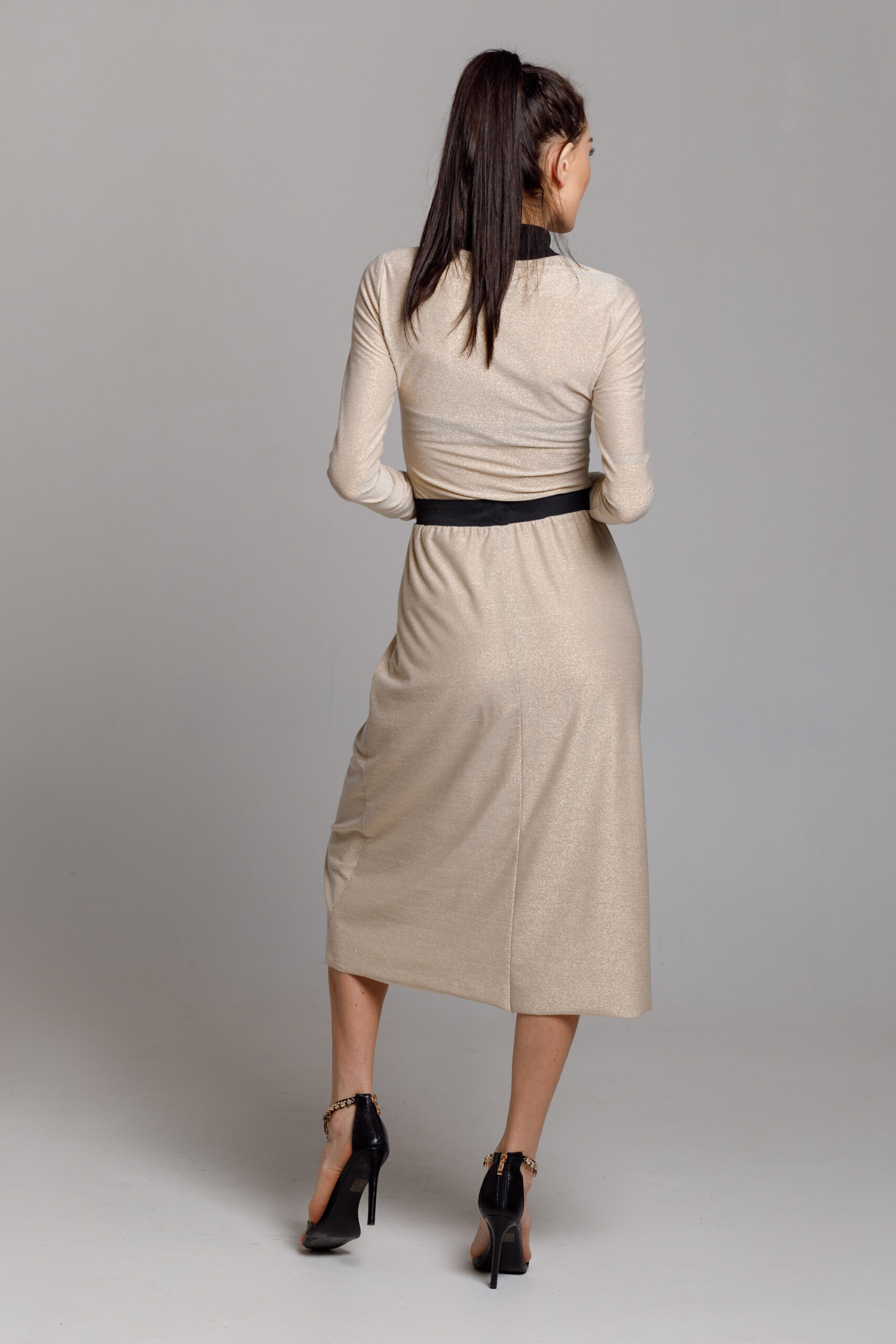PROSE MIDI lurex skirt. Natural fabrics, original design, handmade embroidery