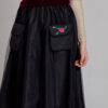 TANIA tulle skirt with pockets. Natural fabrics, original design, handmade embroidery