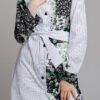 CAPRI floral shirt dress. Natural fabrics, original design, handmade embroidery