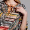 Multicolored jersey Judy dress. Natural fabrics, original design, handmade embroidery