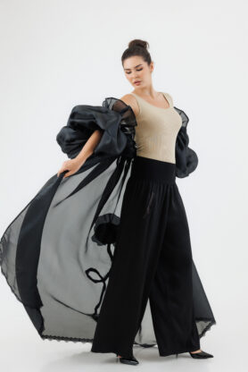 Trena MATHILDE MARTA neagra din organza