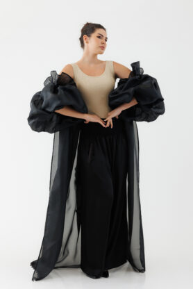 Trena MATHILDE MARTA neagra din organza